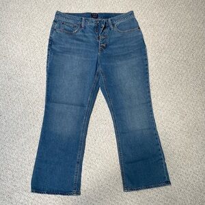 J Crew Midrise Flare Crop Jeans